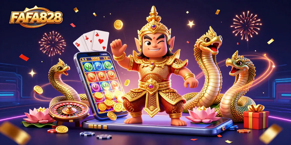 Spin the reels and win big at FAFA828 with vibrant casino elements!