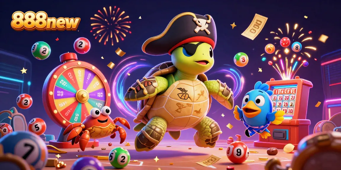 Engage in thrilling gameplay at 888new with dynamic colorful elements and festive vibes.
