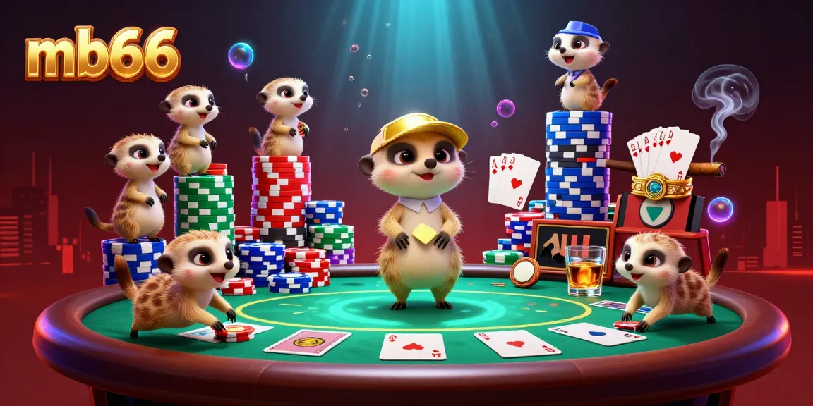 Experience the action at mb66 with meerkats managing a vibrant casino environment.
