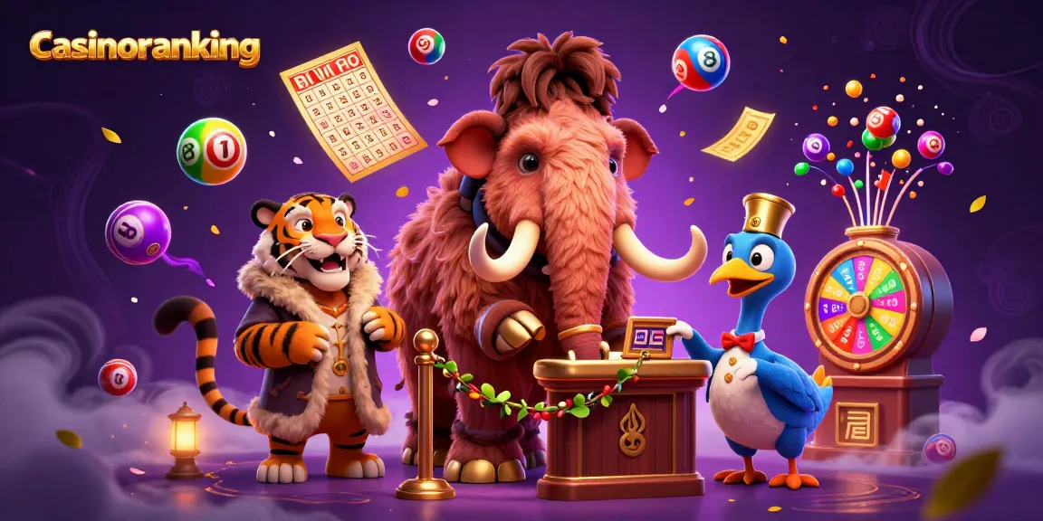 Play winning games at casinoranking's vibrant online casino illustration featuring unique characters.