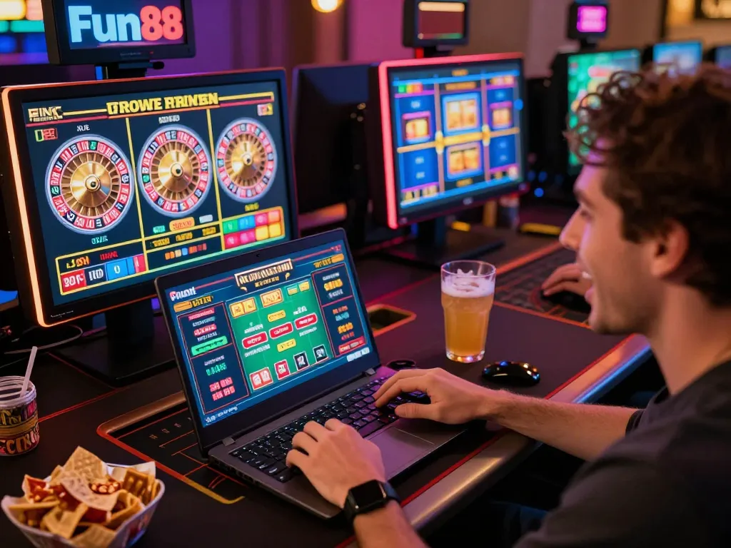Engaging gameplay experience on Fun88 platform with a player online betting on popular casino games.