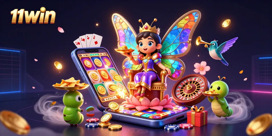 Engage in thrilling gameplay with 11WIN's vibrant casino scene featuring classic gambling elements.