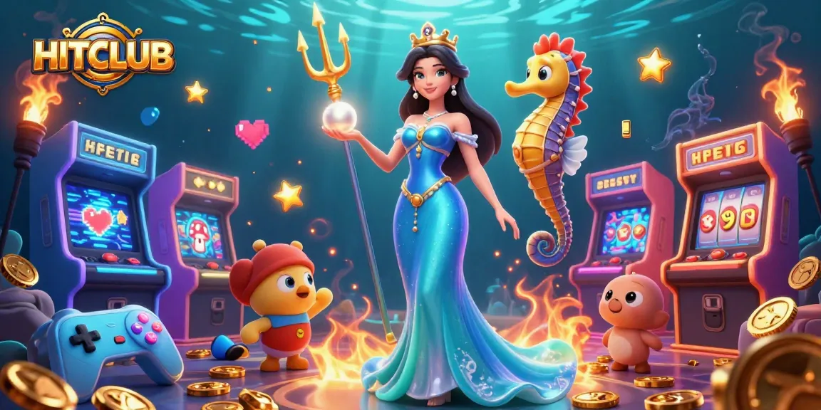 Engage in thrilling gameplay with HITCLUB's captivating 3D casino character scene featuring vibrant game elements.