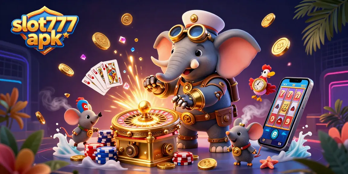 Experience winning spins with slot777 apk, showcasing vibrant slot machines and dynamic casino elements.