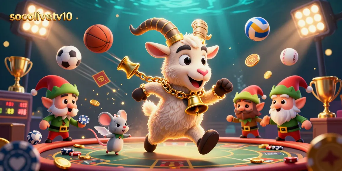 Socolivetv10 offers thrilling football betting with vibrant gaming elements and festive characters.