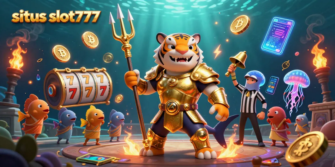 Experience thrilling gameplay at situs slot777 with vibrant slot reels and neon coins.