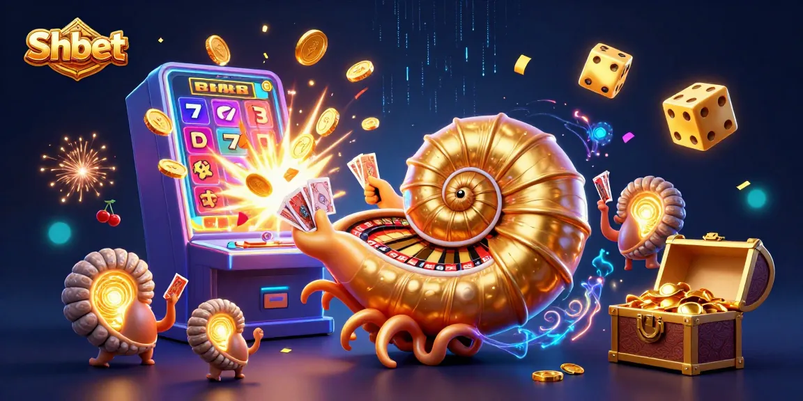 Shbet players experiencing a vibrant casino atmosphere with a nautilus roulette wheel and jackpot rewards.