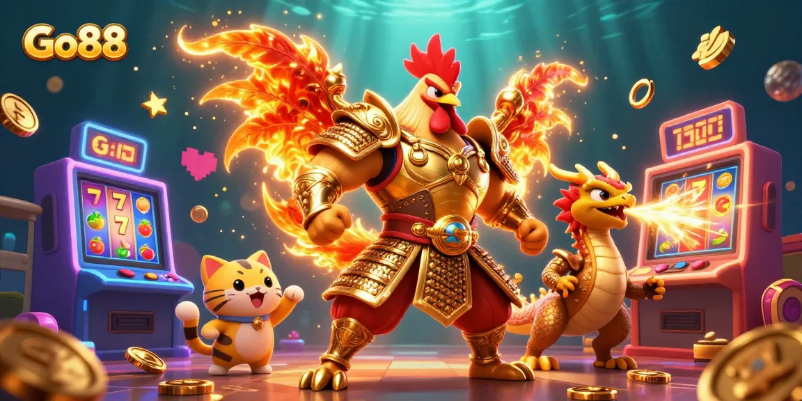 Go88 captures the excitement of slot gameplay with vibrant characters and dynamic casino elements.