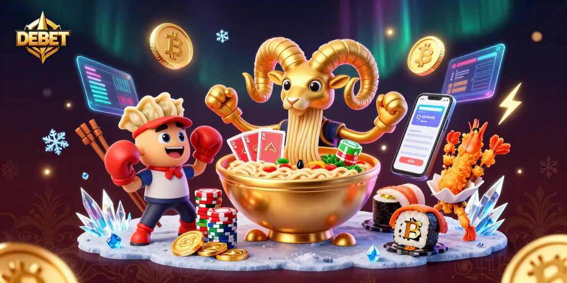 Experience thrilling betting with DEBET’s vibrant and dynamic 3D casino scene featuring playful characters.