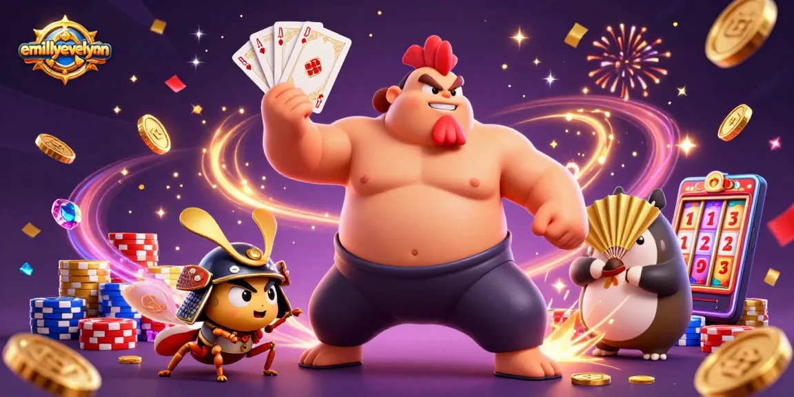 Experience thrilling wins at emillyevelyn's vibrant online casino scene with animated characters and rich game elements.