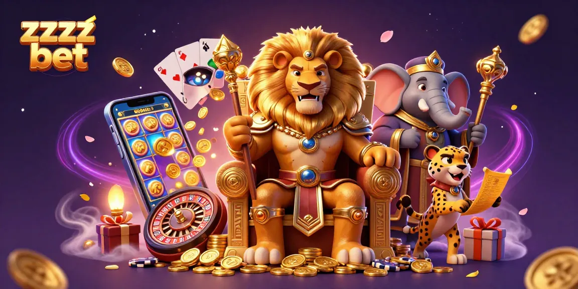 Aproveite as promoções emocionantes do zzzz bet enquanto o rei leão e seus conselheiros jogam na cena de cassino.
