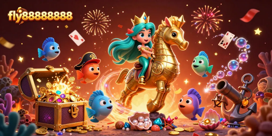 Immerse yourself in fly88888888's thrilling action with magical underwater games and vibrant characters.