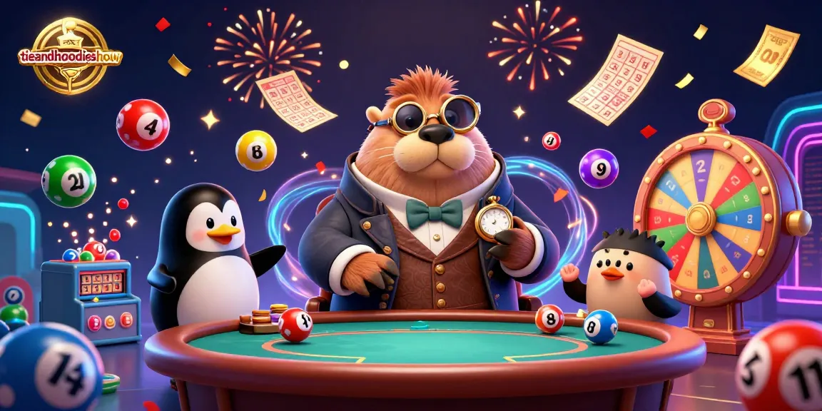 Experience high-stakes gaming with tieandhoodieshow's gambling characters in a vibrant casino atmosphere.