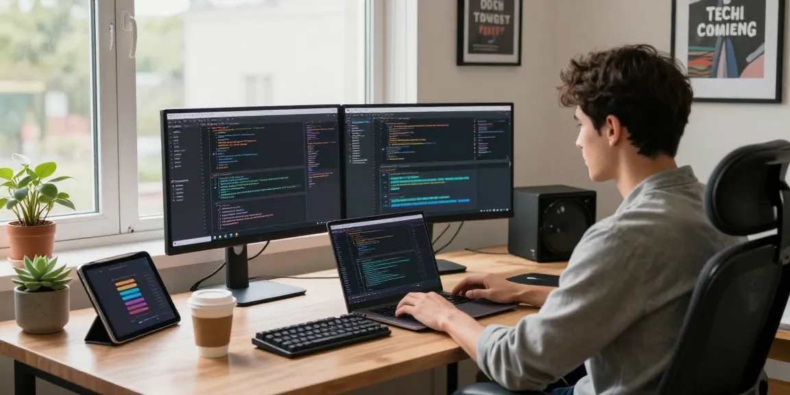 Developer at WPS Official Website workspace, showcasing coding efficiency and collaboration with modern tech tools.