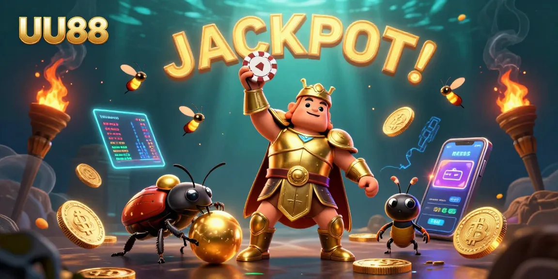 UU88 offers a jackpot experience featuring epic wins with 3D cartoon characters in a dynamic casino environment.