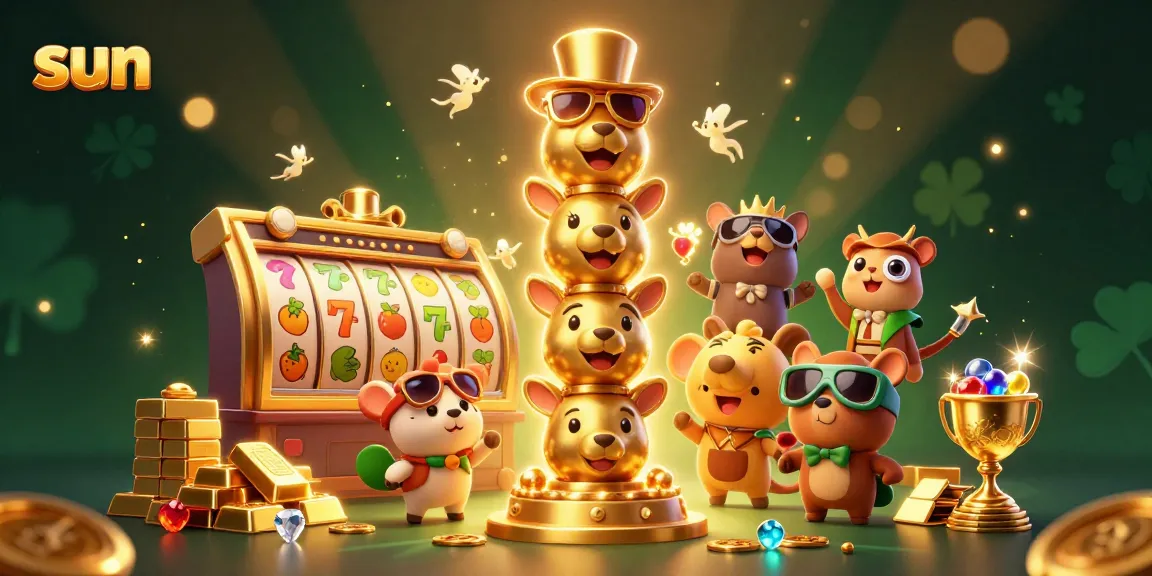 Players win big at sun-themed slots, featuring a lively totem pole and treasure elements.