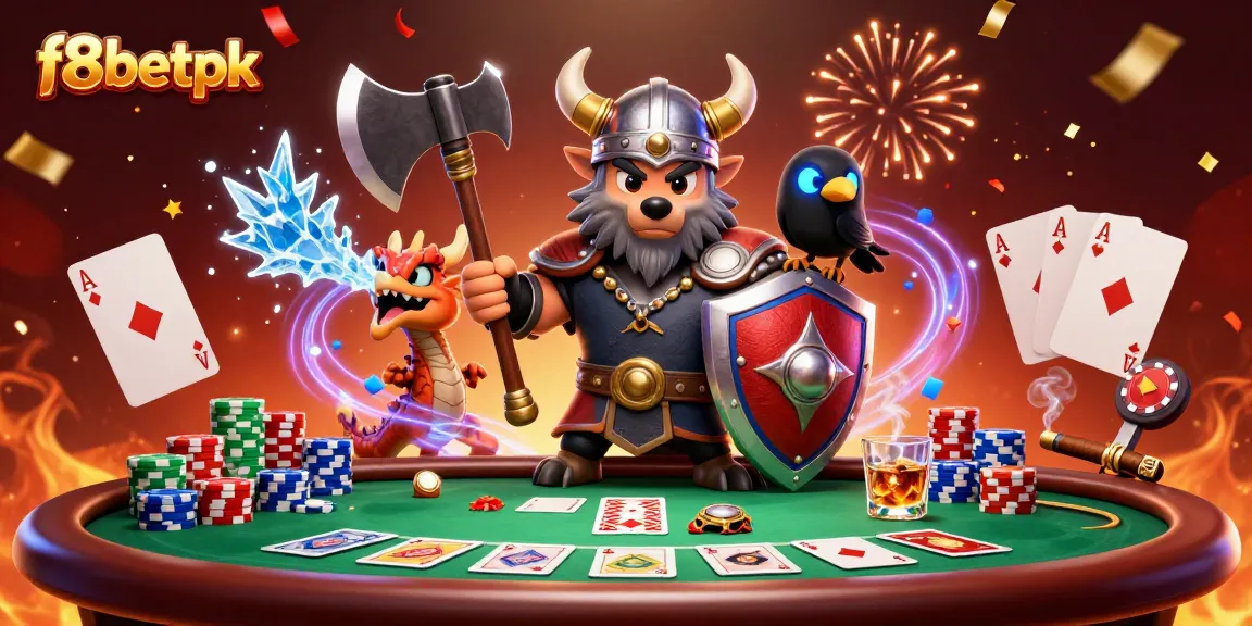 Experience thrilling poker action at f8betpk with heroic Viking, fierce dragon, and raven.