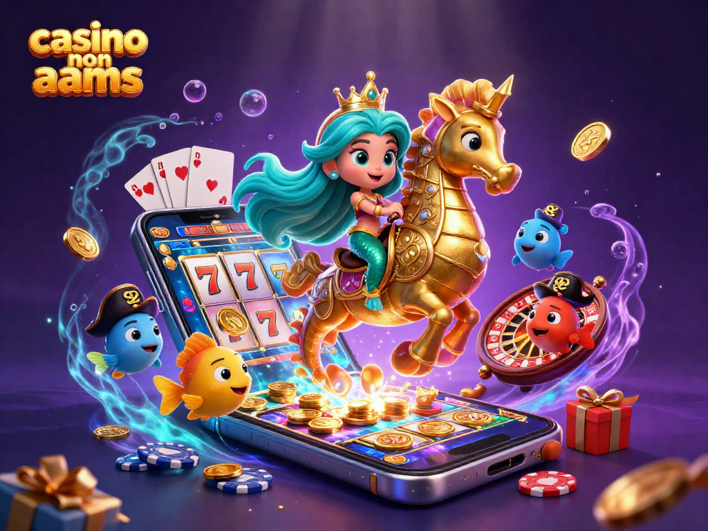 Vinci nel casino non aams con una principessa sirena e un cavalluccio marino in un ambiente spettacolare.