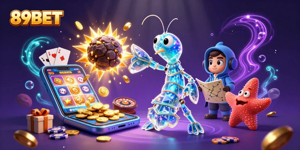 Experience exciting gameplay at 89BET with vibrant casino elements in a dynamic 3D scene.