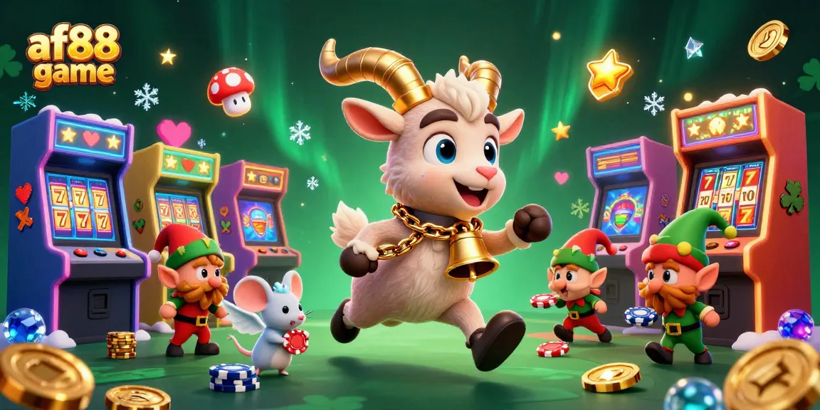 Experience the excitement with af88 game as Krampus and friends enjoy thrilling casino action.