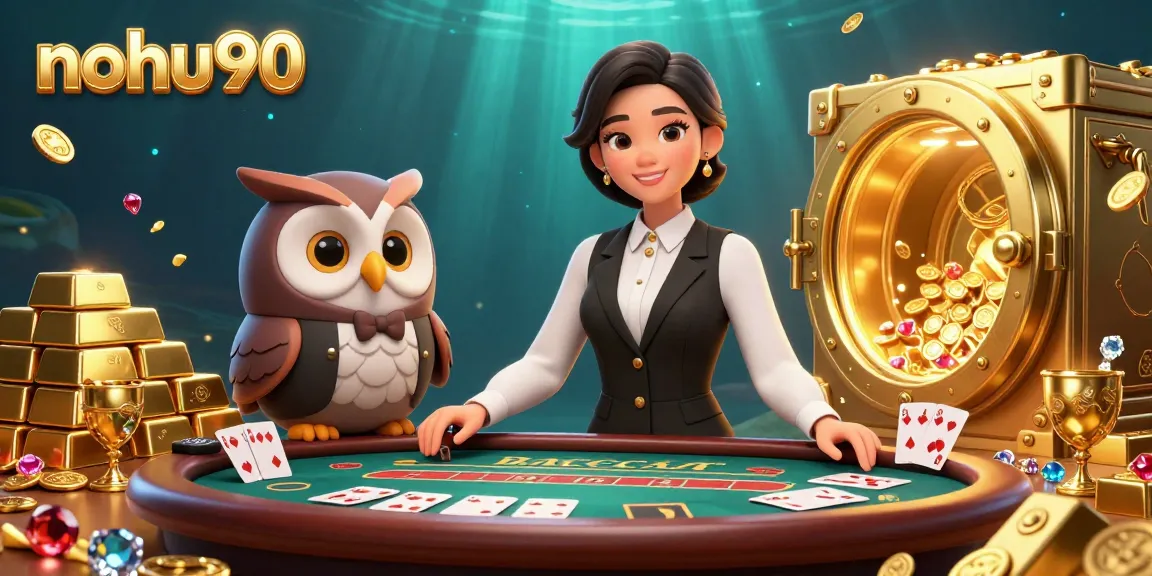 Experience thrilling gameplay at nohu90 with vibrant dealers and exciting casino elements in a captivating scene.