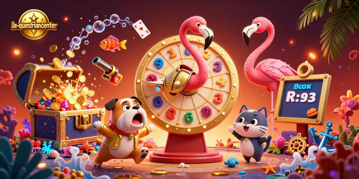 Engage with la-equestriancenter in this vibrant, immersive casino-themed scene featuring dynamic characters and game elements.