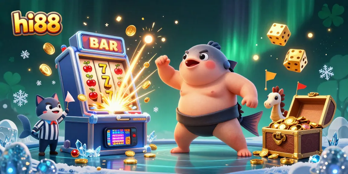 hi88 brings a vibrant 3D casino underwater scene with exciting slots and lively characters.