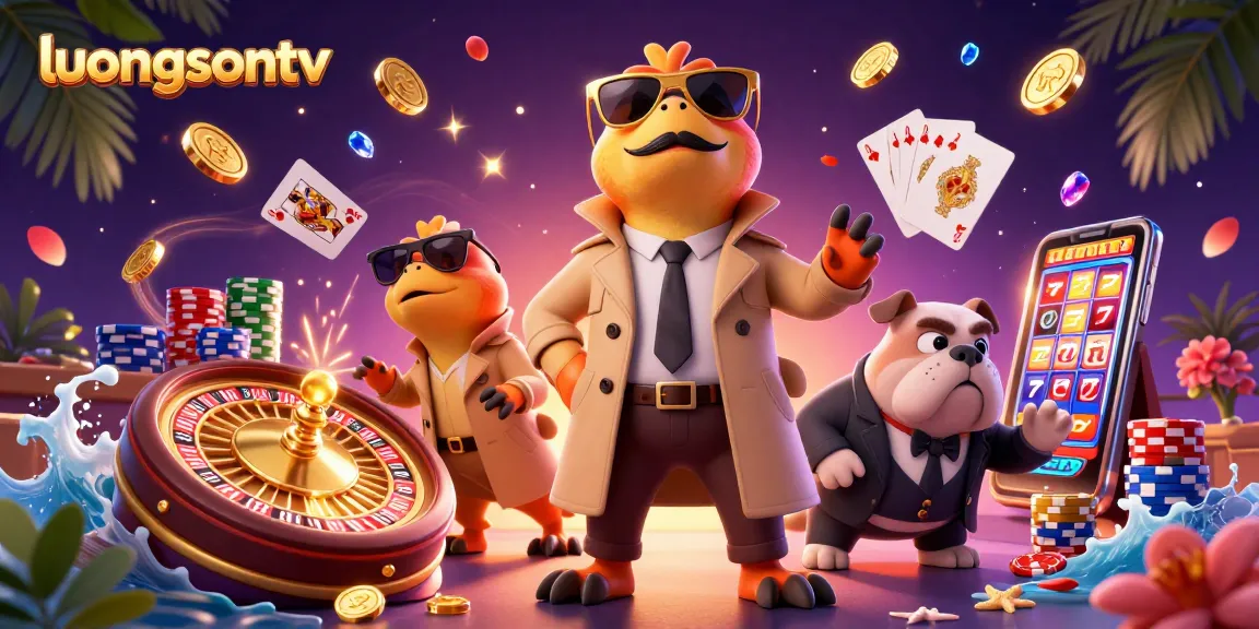 Experience thrilling live matches with luongsontv, featuring engaging cartoon raptors in a vibrant casino.