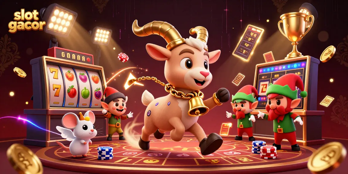 Experience the thrill of slot gacor with a dynamic 3D casino scene packed with playful characters and rich visuals.