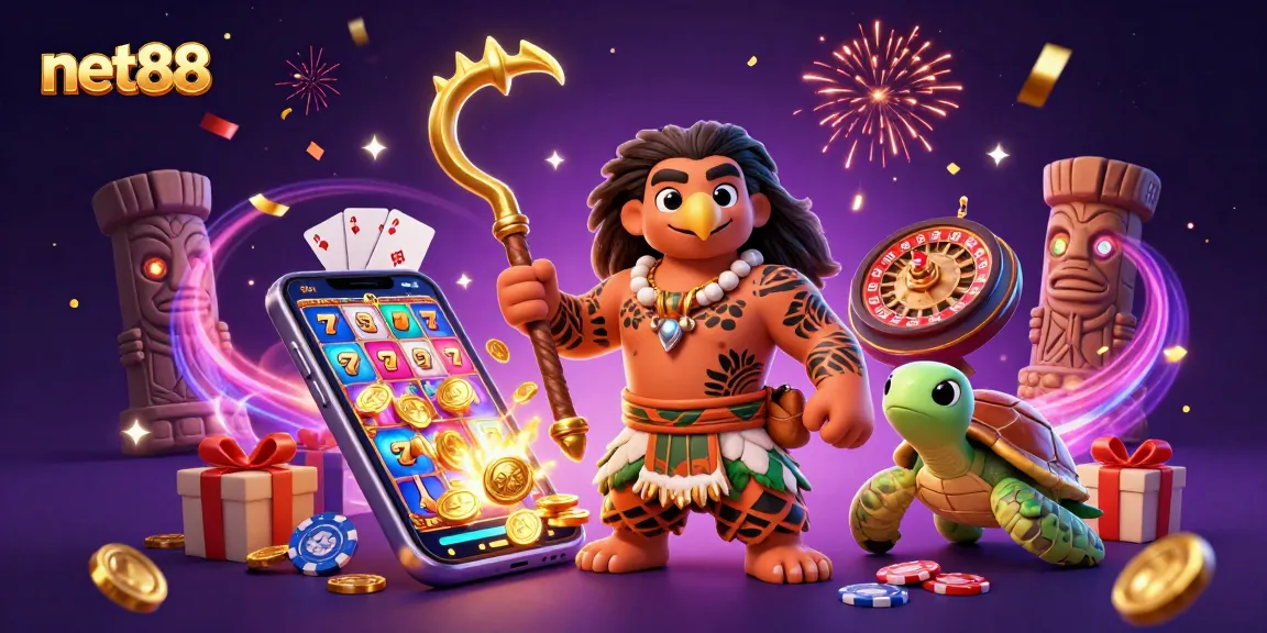 Win big with net88 in an exciting casino adventure featuring vibrant games and characters.