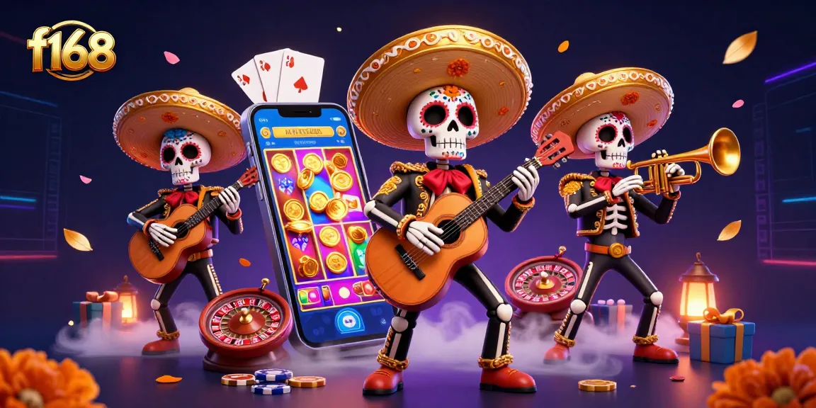 Experience the thrill of f168 with lively mariachi characters and captivating slot game action.