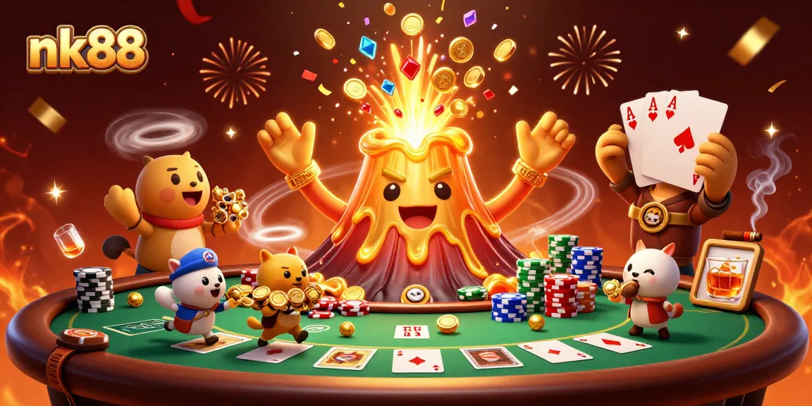 Win big with nk88 and immerse in a vibrant casino scene filled with action and treasure.