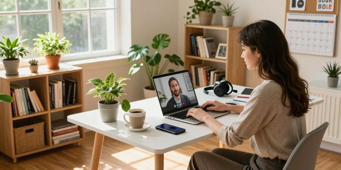 El trabajo remoto en casa con etb internet hogar Medellín en un ambiente productivo y acogedor.