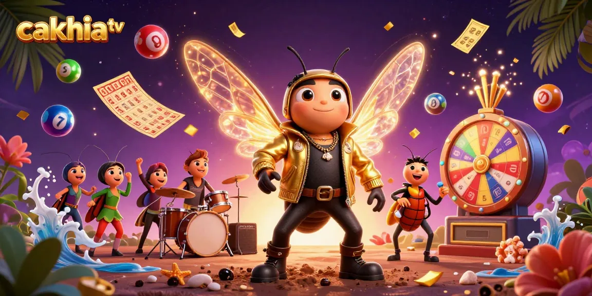 Cakhia TV captivates with its vibrant gambling scene, showcasing cartoon characters amidst dynamic lottery elements.