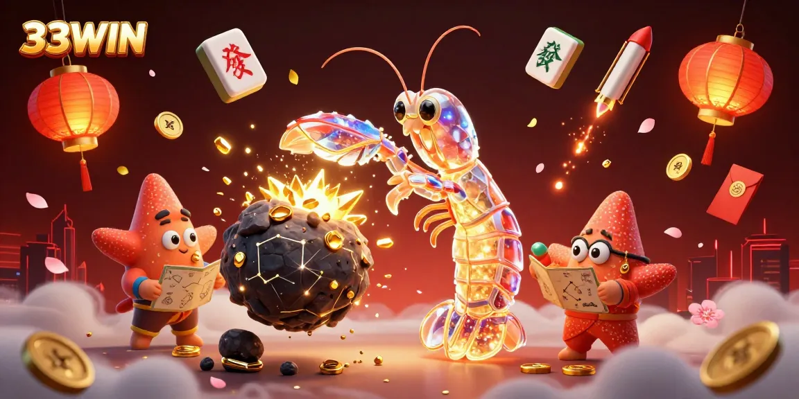Engage in exciting gaming at 33WIN with vibrant, animated casino elements.