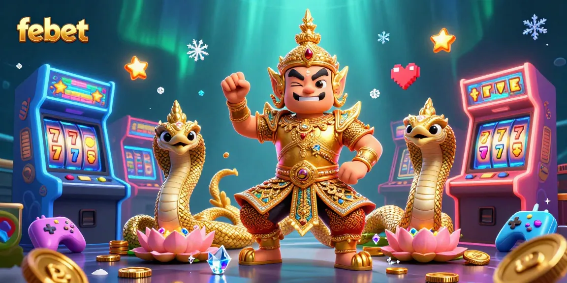Experience the thrill of febet with a vibrant 3D casino scene filled with winning elements.