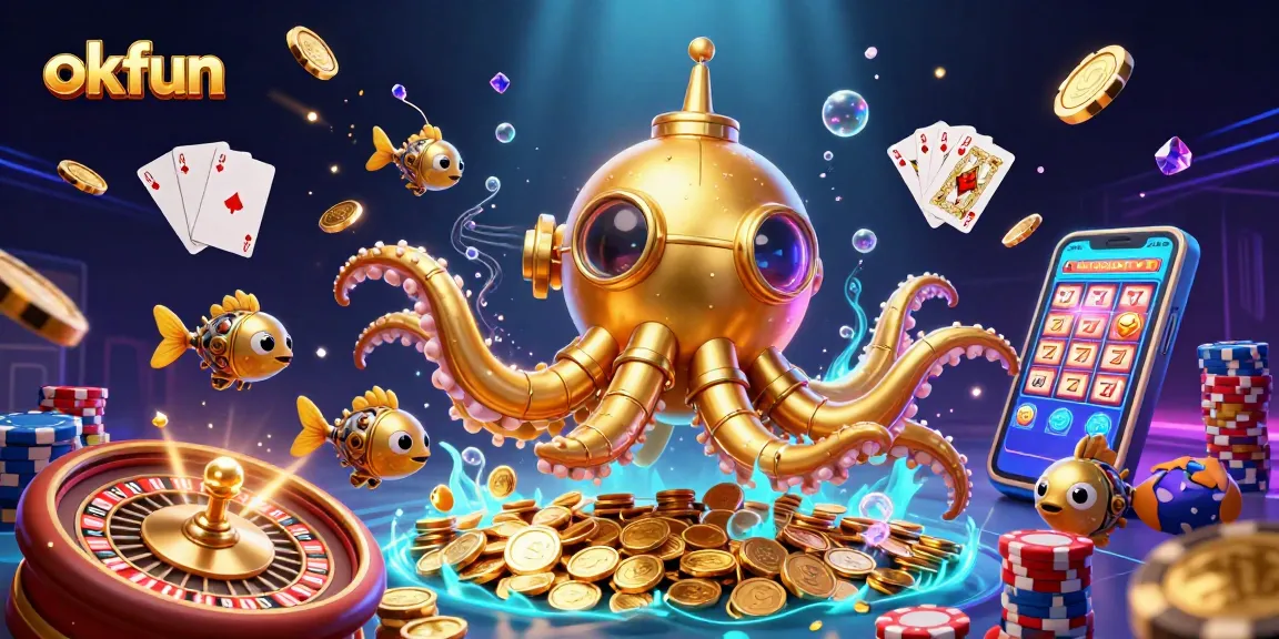 Engage with thrilling okfun casino adventures featuring vibrant golden kraken and dynamic game elements.
