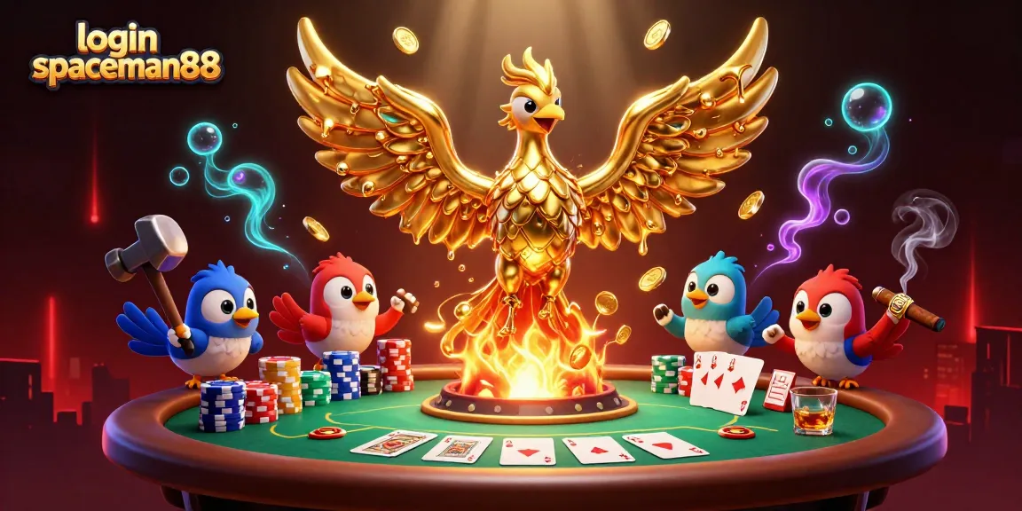 Experience thrilling wins and high stakes with login spaceman88 at an electrifying poker table scene.