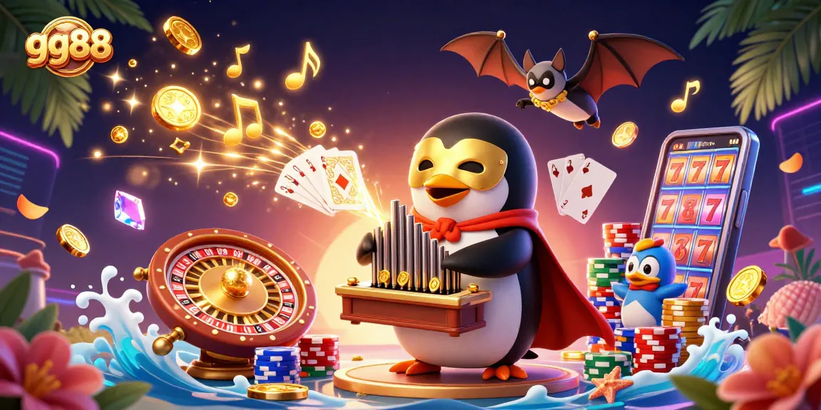 Experience thrilling moments with GG88 as the phantom penguin plays and wins at the casino.