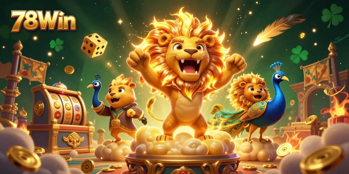 Experience thrilling gameplay at 78Win featuring dynamic golden dice and vibrant casino elements.