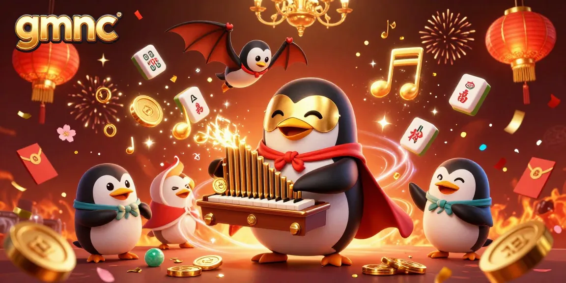 Engage in gmnc's captivating casino universe with a dynamic 3D festive scene.