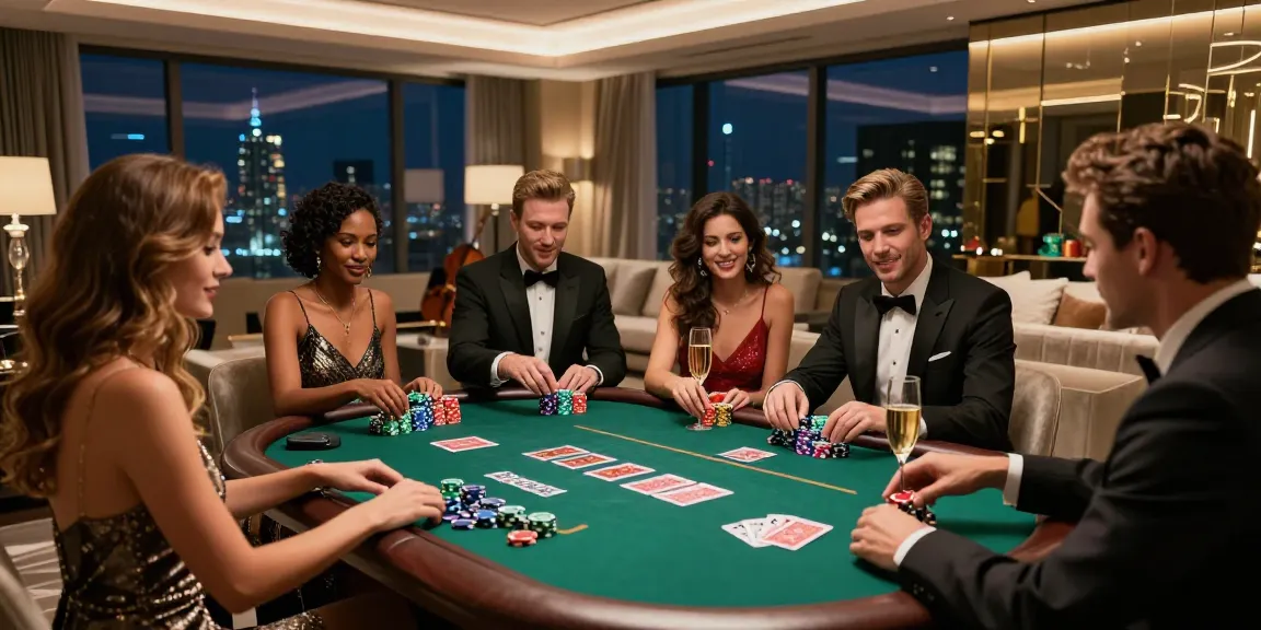 Link LUXURY777 kasino online dengan teman-teman menikmati permainan di penthouse mewah dengan suasana glamor.