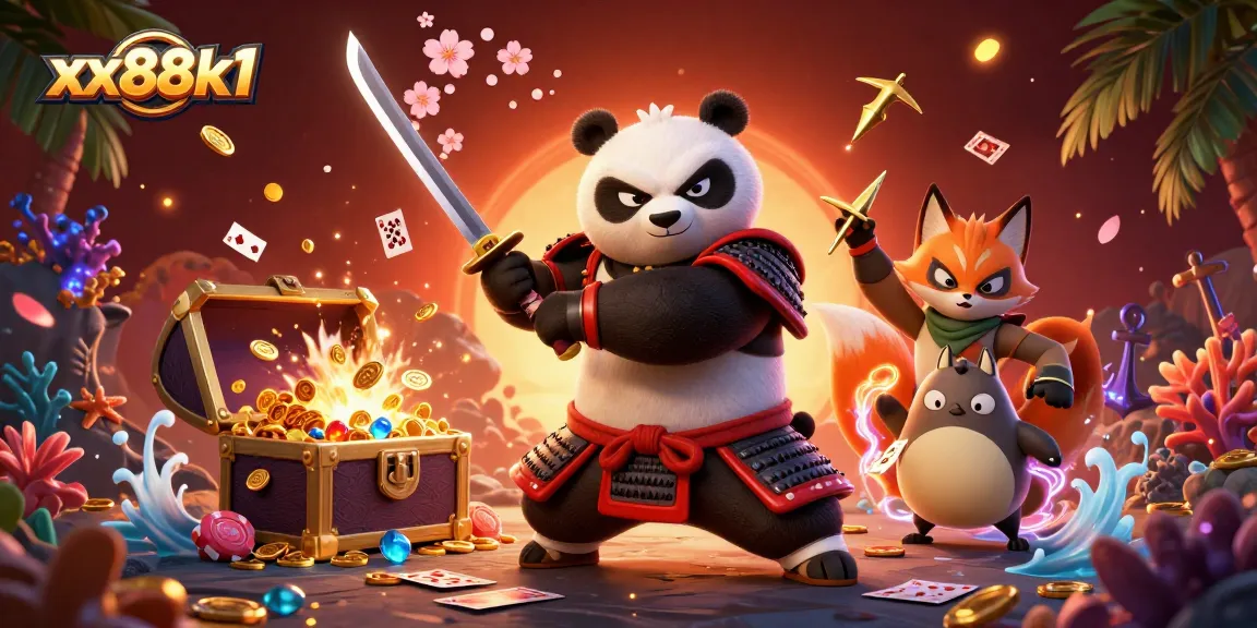 Experience epic wins with the xx88k1 casino adventure featuring samurai panda and ninja fox.