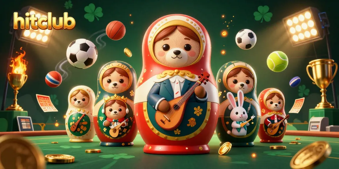 Experience hitclub's vibrant online casino scene with dynamic sports betting elements and joyful characters.