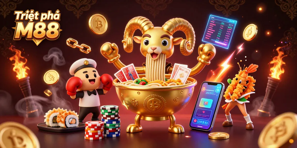 Engaging the excitement of gambling at Triệt phá M88 with vibrant casino-themed characters and digital assets.