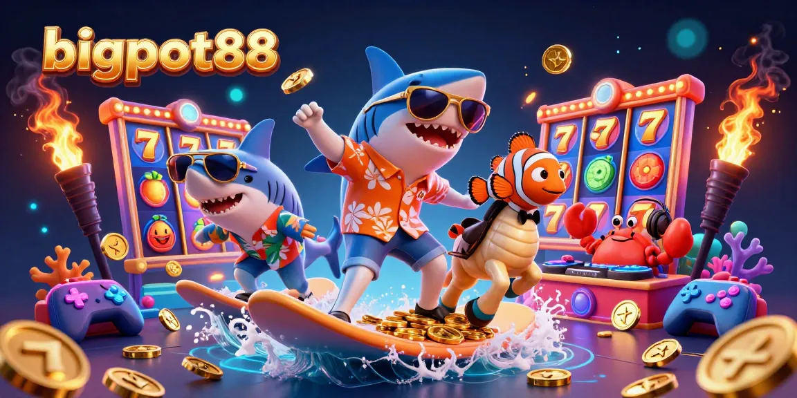 Experience bigpot88's lively casino scene with stunning characters and vibrant slot elements.