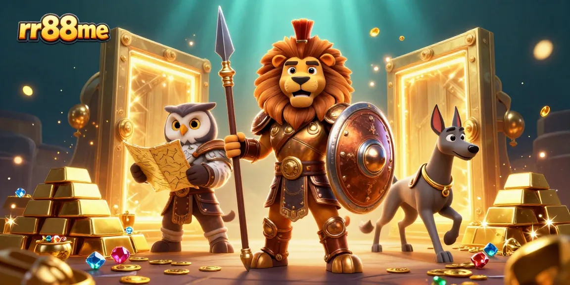 Engage in thrilling gameplay at rr88me with this vibrant 3D casino illustration.