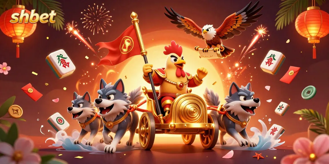 Engage in thrilling action at shbet with vibrant rooster warlord and dynamic casino elements.