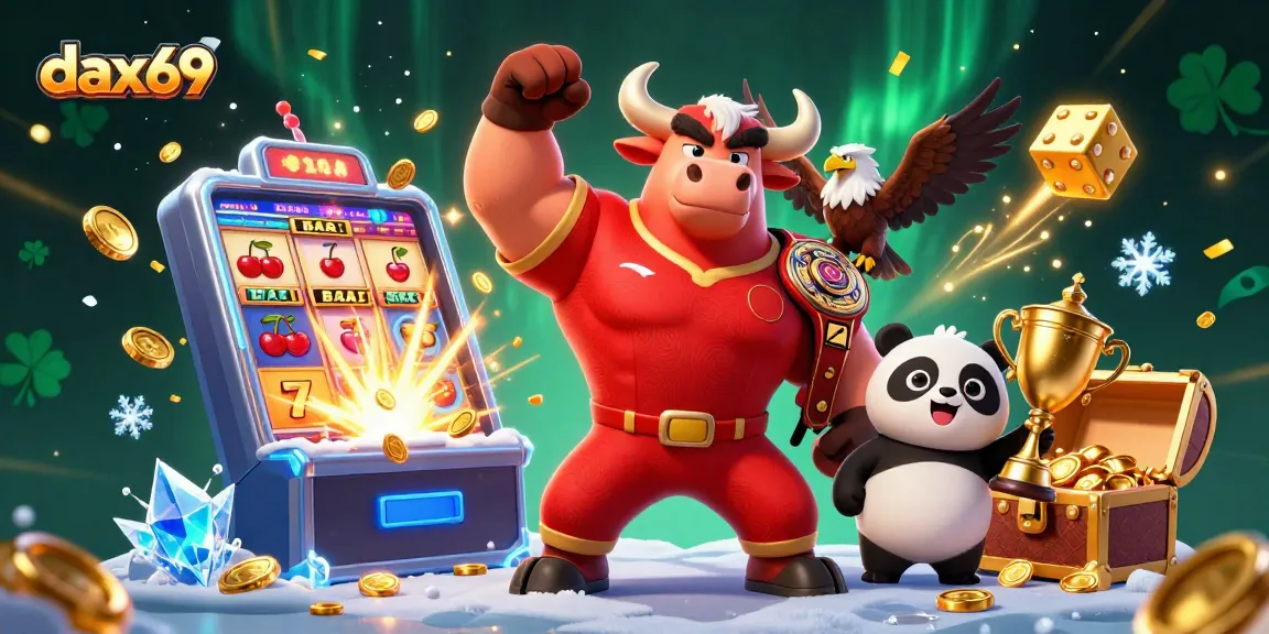 Raih kemenangan besar di dax69 dengan slot jackpot dan simbol keberuntungan menyebar di semua arah.