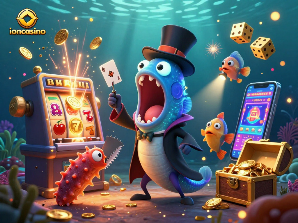 Play games at ioncasino with a deep-sea themed illustration showcasing enchanting characters!